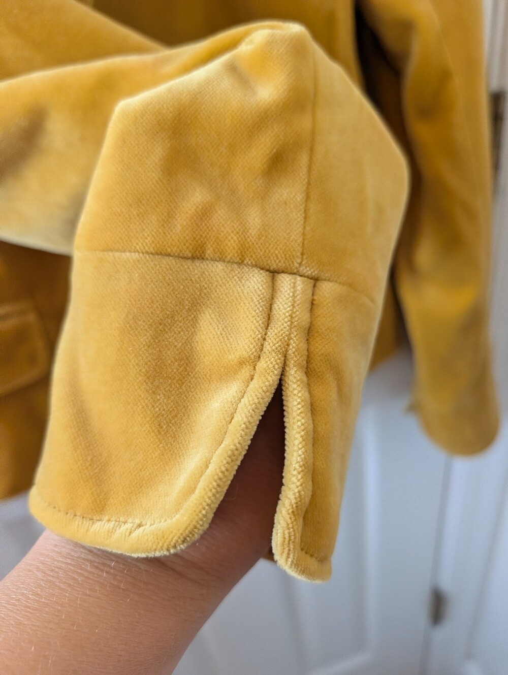 J. Crew Women's Golden Yellow Velvet Blazer - Picture 4 of 10